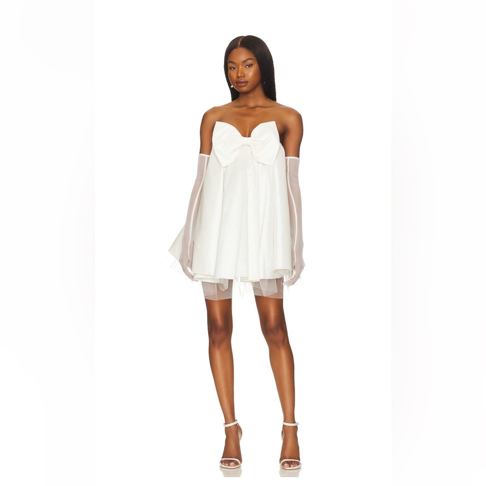For Love & Lemons Clara Mini Dress in White